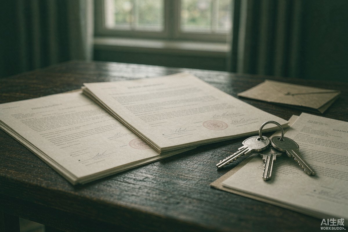 Contract documents and keys prepared during purchase support